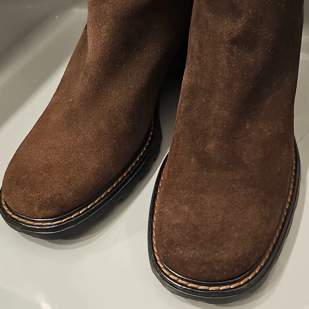 AQUATALIA brown suede leather calf boots SZ 7.5